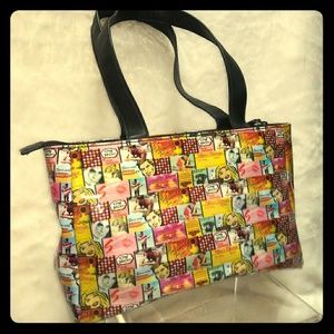 Relic Pop-Culture Ad themed patent leather bag